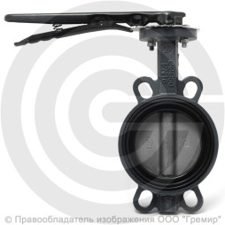 Затвор дисковый поворотный межфланцевый Ду-50 Ру-16 NBR с нержавеющим диском Benarmo