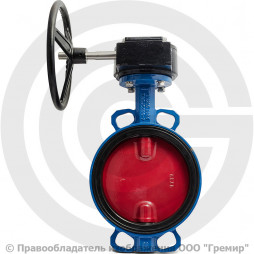 Затвор дисковый поворотный межфланцевый с редуктором Ду-200 Ру-16 EPDM с чугунным диском Tecofi VPI4448-08