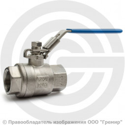 Кран нержавеющий AISI 316 (CF8M) Ду-20 (3/4") Ру-63 ВР (ВН) муфтовый полнопроходной АДЛ BV15