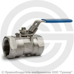 Кран нержавеющий AISI 316 (CF8M) Ду-8 (1/4") Ру-63 ВР (ВН) муфтовый полнопроходной АДЛ BV16