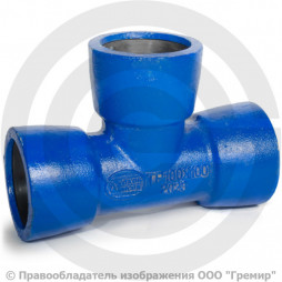 Тройник раструбный ТР Ду 250-250 Тайтон ВЧШГ с ЦПП цинк+AL ГОСТ ISO 2531-2012