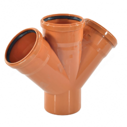 Крестовина PP-B одноплоскостная коричневая Дн 110-110-110-45гр б/нап в/к RTP (РосТурПласт)