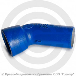 Отвод ОРГ раструб-гладкий конец ВЧШГ с ЦПП Ду-500