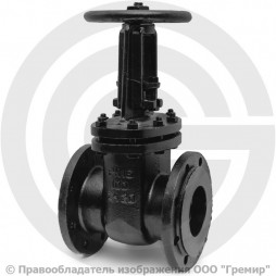 Задвижка чугунная фланцевая Ду-150 Ру-10 (Т<225°С) 30ч6бр Китай