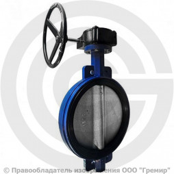 Затвор дисковый поворотный межфланцевый с редуктором Ду-1000 Ру-10 EPDM HT с чугунным диском Tecofi VPE4408-08EP