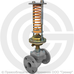 Регулятор давления прямого действия НЗ "до себя" чугунный фланцевый Ду-100 Ру-16 Kvy=160 м3/ч 0,3-1,2 МПа Энерготехномаш УРРД-НЗ-РД